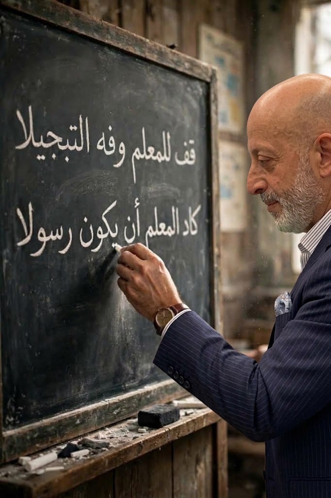 قطاطشه يكتب : كاد المعلم ان يكون رسولا.. رسالة وفاء للمعلم صانع المستقبل